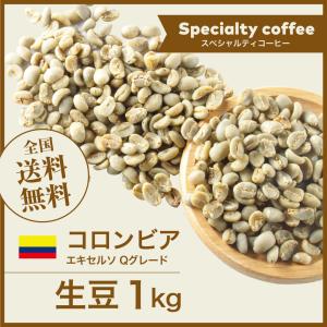 生豆 コーヒー 送料無料 大山珈琲 生豆 コロンビア エキセルソ Qグレード 1kg  スペシャルティコーヒー