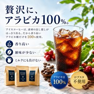 コーヒー豆 アイスコーヒー用 贅沢にアラビカ1...の詳細画像2