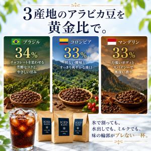 コーヒー豆 アイスコーヒー用 贅沢にアラビカ1...の詳細画像3