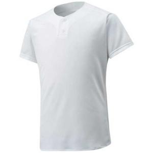 MIZUNO ミズノ 試合用ユニフォームシャツ ハーフボタン ホワイト｜gaura-sports