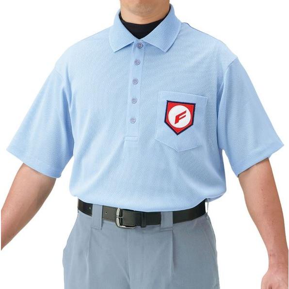 MIZUNO ミズノ 審判員用 半袖シャツ ボーイズリーグ 高校野球 パウダーブルー