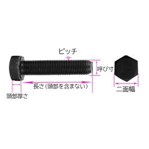 M24 x 3.0 全ねじ 長さ100mm 六...の詳細画像1