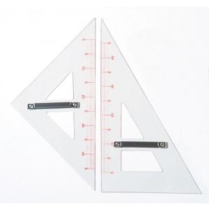 アクリル製三角定規 60cm 11-306 教授用・黒板用（2枚1組）｜gazai-yh