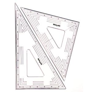 縮尺目盛り付き三角定規 2mm厚 24cm 13-610