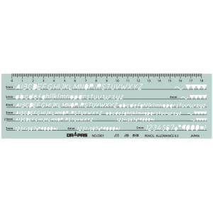 ドラパス テンプレート 31-E801 英数字定規 JIS/J形・斜体