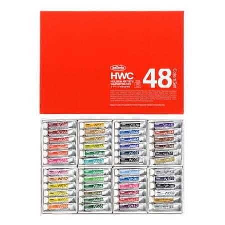 透明水彩絵の具　HWC　48色セット　ホルベイン