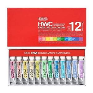 透明水彩絵の具　HWC　12色セット　パステルカラーセット　ホルベイン