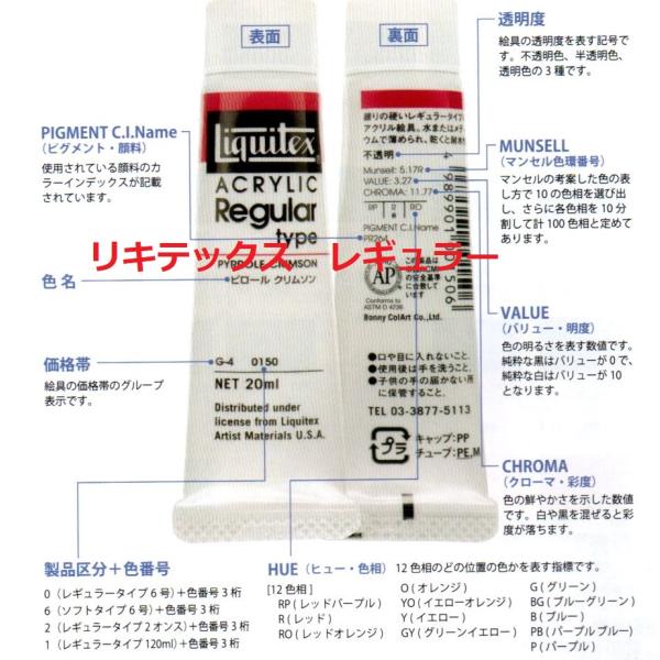 アクリル絵の具　ニュートラルグレー5　0061　G1　 20ml　リキテックス　レギュラータイプ