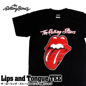 The Rolling Stones ザ・ローリング・ストーンズ BA-0008-BK Lips and Tongue TEE リップスアンドタン バンド半袖Tシャツ【メール便配送】
