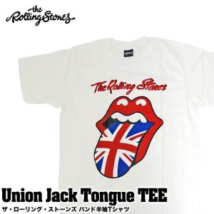 The Rolling Stones ザ・ローリング・ストーンズ BA-0009-WH Union Jack Tongue TEE ユニオンジャックタン バンド半袖Tシャツ【メール便配送】｜gb-int