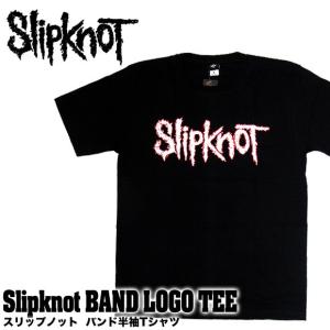 Slipknot スリップノット バンドTシャツ 半袖 BG-0009-BK Slipknot BAND LOGO TEE バンドロゴ 半袖Tシャツ【メール便配送】｜gb-int