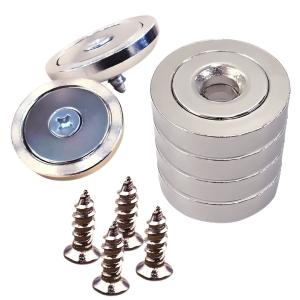 超強力 マグネットフック ネジ 付き 32mm 6個セット