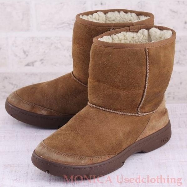 UGG Australia シープスキンブーツ ムートン 茶 ブラウン レディース 22cm MA4...