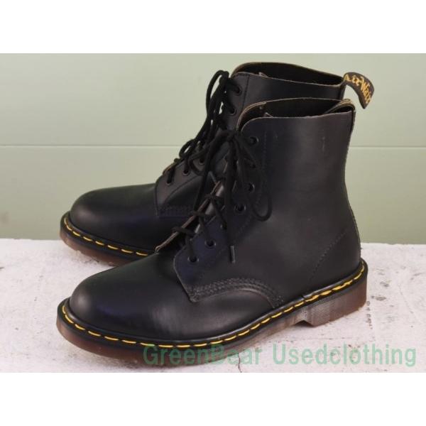 X044 イギリス製 Dr.Marten ビンテージ 8ホールブーツ 新古品 良い味 黒 ブラック ...