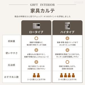 食器棚 ロータイプ キッチンボード ハイタイプ...の詳細画像3
