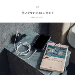 テーブル サイドテーブル 幅25cm コンセン...の詳細画像5