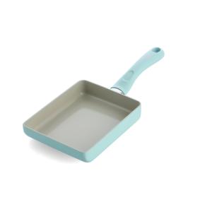 グリーンシェフ アースカラー エッグパン ミントグリーン IH/ガス火対応 卵焼き器 セラミック CC005422-004