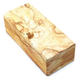 夏屋砥石(茶)15型/岩手県産 天然砥石/中砥ぎ #700〜#1000/模様ランダム