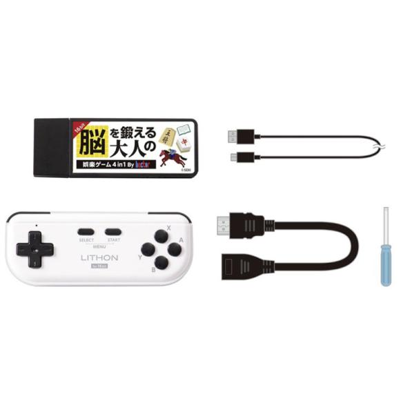LITHON ライソン 脳を鍛える大人の娯楽ゲーム 4in1 KTFC-008B レトロゲーム 接続...