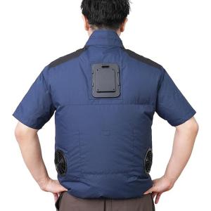 THANKO 冷蔵服2026 ベスト ネイビー フリー 空調作業服 ペルチェ