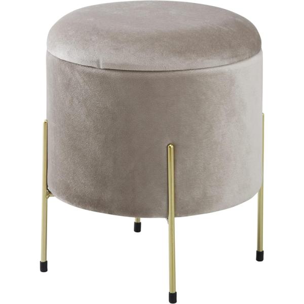 武田コーポレーション 脚付き収納スツール 丸型 ベージュ M1-AS37ROBE-K