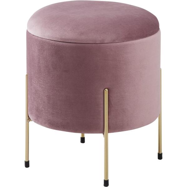 武田コーポレーション 脚付き収納 スツール 丸型 ピンク M1-AS37ROPI-K