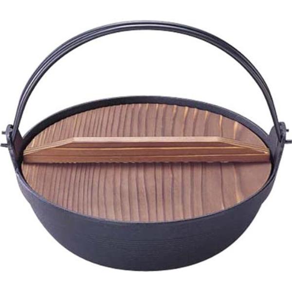 岩鋳 Iwachu ふる里鍋 深型33 黒焼付 内径33cm 直火用 南部鉄器 21012