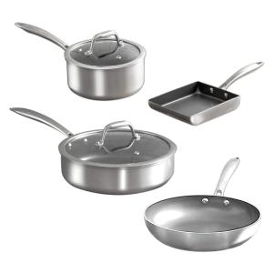 燕三 IH対応ハンドル着脱式鍋4点セット 蒸し台付 EM-032 ( 1セット