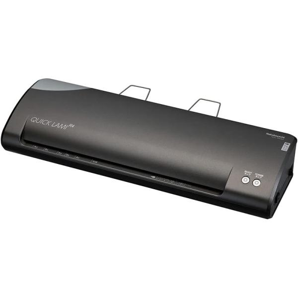 ナカバヤシ クイックラミR4 A4対応 4本ローラー ラミネーター NQL-R4A3DS ダークシル...