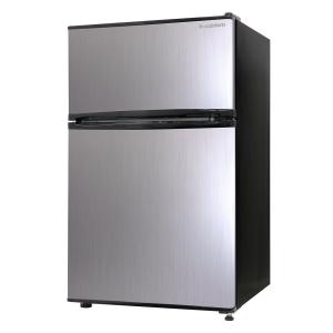 エスキュービズム 2ドア冷蔵庫 シルバーヘアライン 90L 一人暮らし WR-2090SL