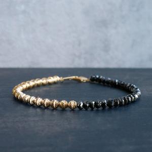 K18金色とパールビーズのブレスレット MIKIMOTO ミキモト ブレスレット 18金 K18イエローゴールド