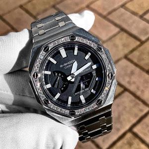 カシオ　G-SHOCK フルメタルカスタム 改良版】GX-56(GXW-56) フルメタル カスタムケース(KING SIZE
