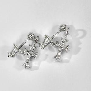 CHROME HEARTS クロムハーツ ドロップ スタック CHクロス ピアス