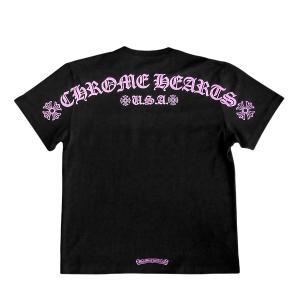 CHROME HEARTS クロムハーツ Tシャツ MATTYBOY マッティボーイ 黒 L 新作 新品 激レア マッティーボーイ CHOMPER ロゴ刺繍 ピンクプリント｜gbss