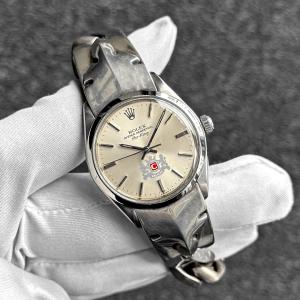 【LA別注・店頭受取・値下交渉可!!】CHROME HEARTS クロムハーツ ROLEX ロレックス エアキング 5500 Calvert Wネーム フレアニ― ウォッチブレス ウォッチバンド