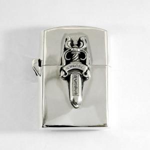 希少 レア CHROME HEARTS クロムハーツ ジッポー zippo ダガー LIGHTERZ-V6 オイルライター ジッポ 極美品 ダガージッポ 本物 正規品｜gbss