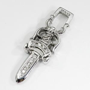 CHROME HEARTS クロムハーツ ダガー ペンダント ダイヤモンド ネックレス チャーム トップ ダイヤ メンズ レディース 本物 正規品｜gbss