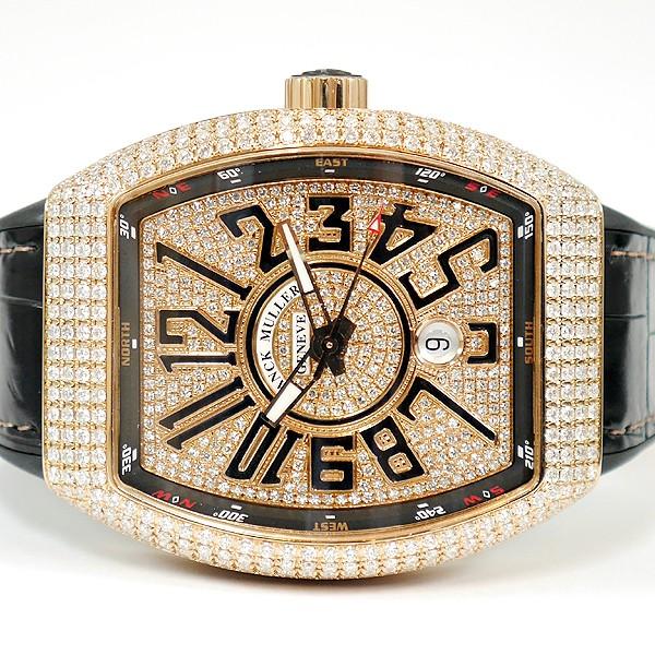 FRANCK MULLER フランクミュラー ヴァンガード PG ダイヤモンド V45SCDT 黒文...