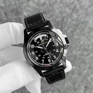 ハミルトン カーキ フィールドキング自動巻き 40mm H64455523 カーキ フィールド King Auto - ダイヤルカラー:ブラック