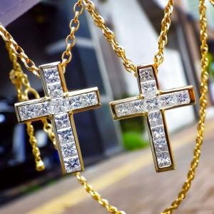 18K WG ネックレス 喜平 6面カット ダブル ダイヤ 100g 60cm K18 喜平