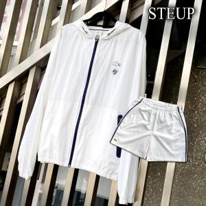 LACOSTE(ラコステ) ローランギャロス テニスウェア セットアップ メンズ XL相当 52 ナイロンパーカー ショーツ ホワイト 白 BH897