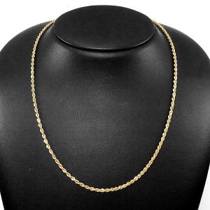 18K ネックレス チェーン メンズ あずき 小豆 ゴールド 50cm 2.4