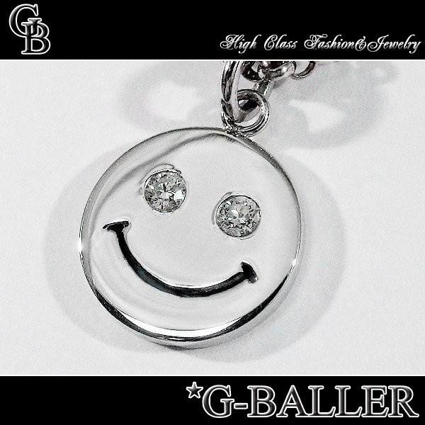 【G-BALLER / ジーボーラー】スマイルペンダント ダイヤモンド シルバー925 ニコちゃん ...