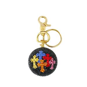 スワロフスキー ボール バッグチャーム スマイル スワロボール ニコ