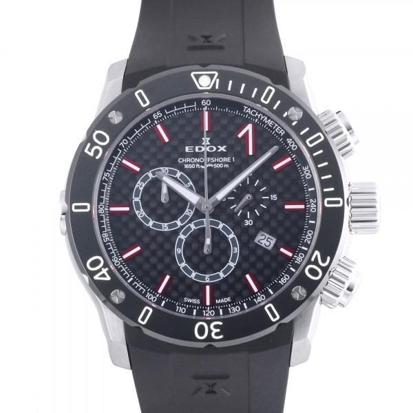 エドックス EDOX クロノオフショア1 クロノグラフ 10221-3-NIRO2 ブラック文字盤 ...