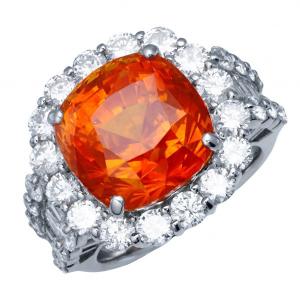 プラチナ900 サファイア ダイヤモンド リング