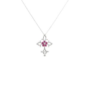 プラチナ850 プラチナ900 ルビー　ダイアモンドネックレス プラチナ900 プラチナ850 ルビー ダイヤモンド ネックレス