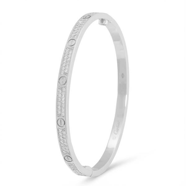 カルティエ ラブ スモールモデル K18ホワイトゴールド ブレスレット 中古