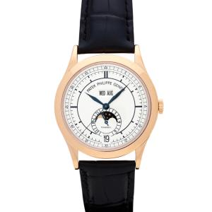 パテック・フィリップ PATEK PHILIPPE コンプリケーション アニュアルカレンダー Tiffany Co.Wネーム 5396R-001 シルバー文字盤 中古 腕時計 メンズ