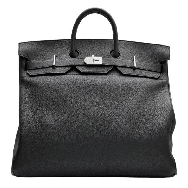 エルメス HERMES オータクロア 50 トゴ ブラック シルバー金具 W刻印 未使用 バッグ メ...